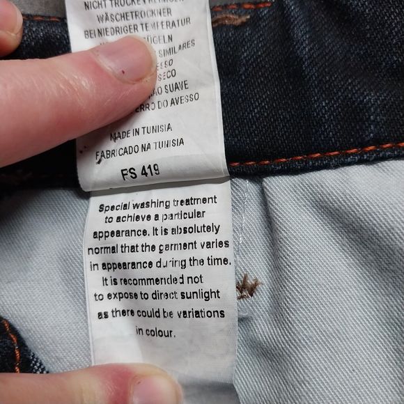 FREESOUL Funamentals Sake Jeans Straight Leg Low Rise W26 L33 Dark Blue Denim - Picture 14 of 15